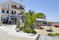 Greece, Paros Island Stock Photography. Piso Livadi Town.